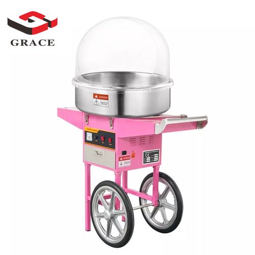 Commercial Easy Operating Cotton Candy Machine Candy Floss Maker with Cart - Capacity 1pcs/30seconds - COOLBABY