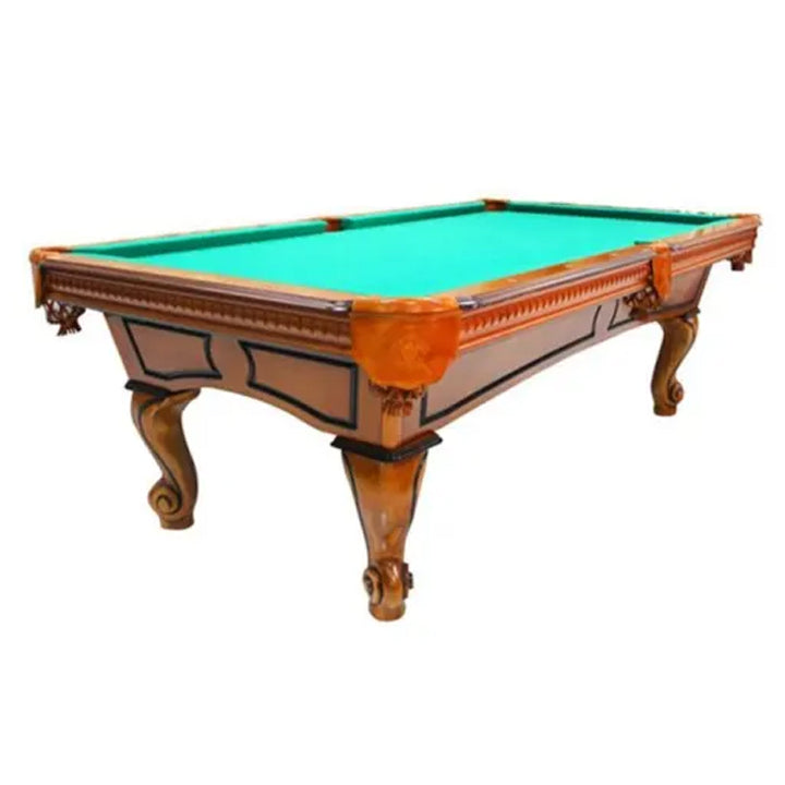 8 Ft Billiard Table, Premium Model - Light Brown With Green Cloth - COOLBABY