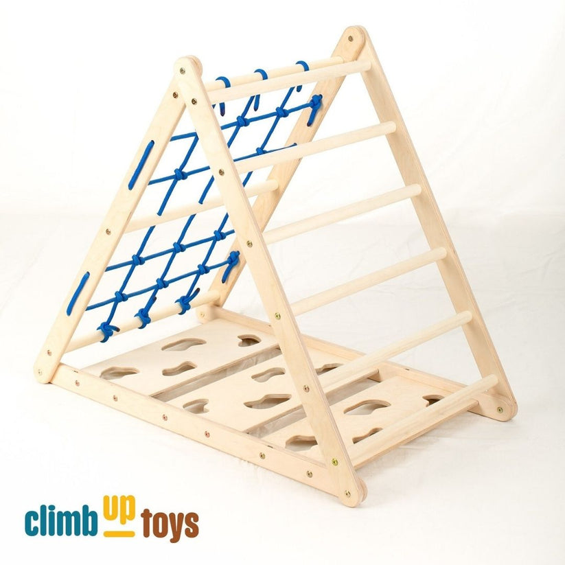 Triangle 3-in-1 Climbing Set Clouds, Net, Bars