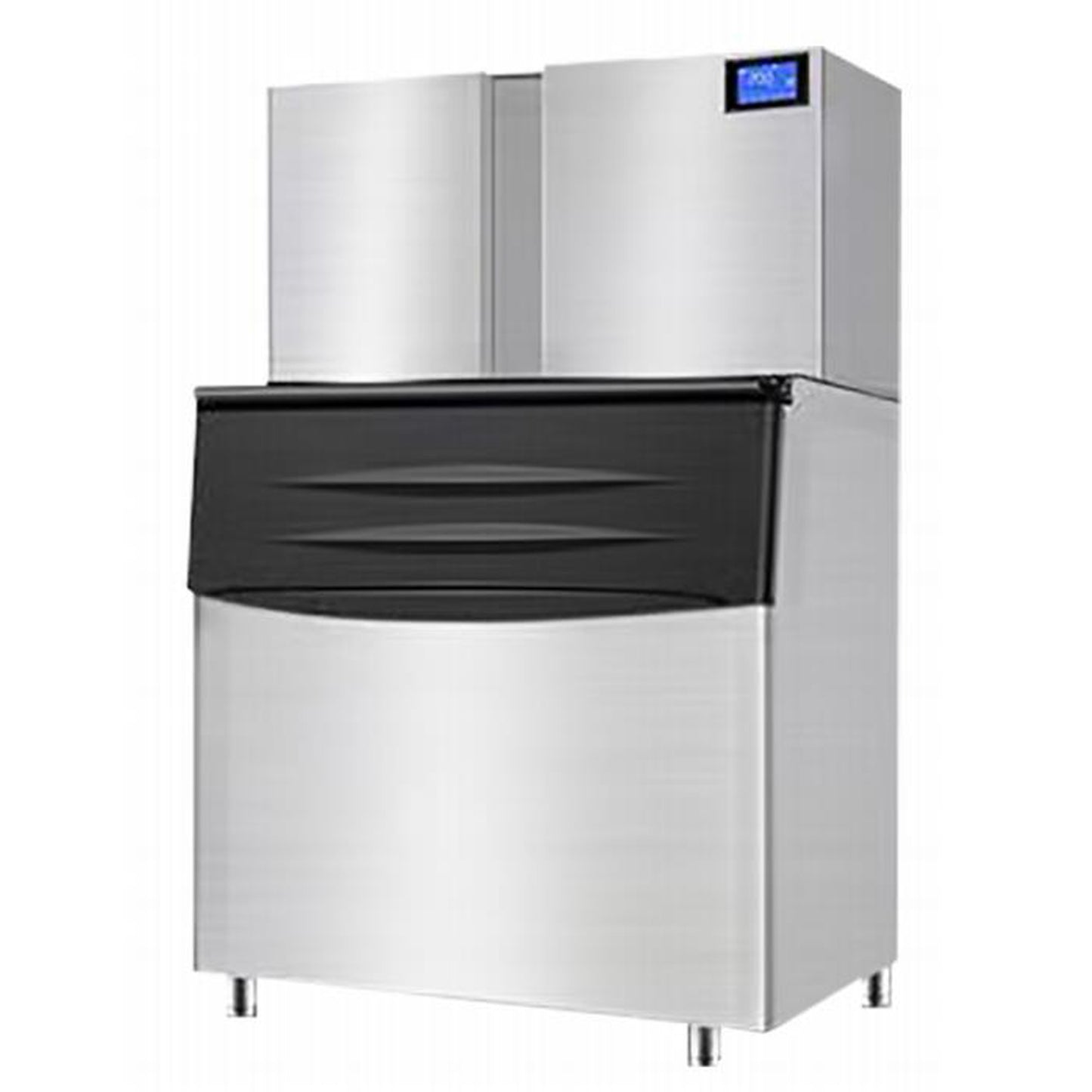 Commercial Ice Maker Machine,2204lbs（1000kg）/24 h,1003lbs （455kg）Storage Bin,Automatic Cleaning,Blue Ray,Perfect for Bar/Cafe/Restaurant