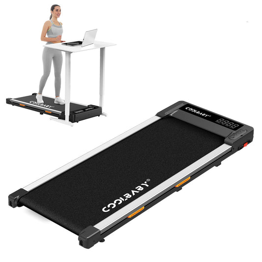 COOLBABY Walking Pad, Under Desk Treadmill for Home Office, 2 in 1 Portable Walking Treadmill with Remote Control, Walking Jogging Machine - COOLBABY