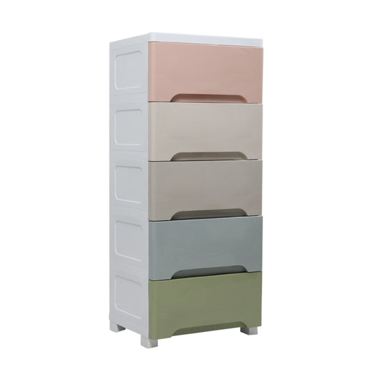 COOLBABY YLY002-38C Plastic Cabinet 5 Drawers Storage 38 cm Macaron - COOL BABY