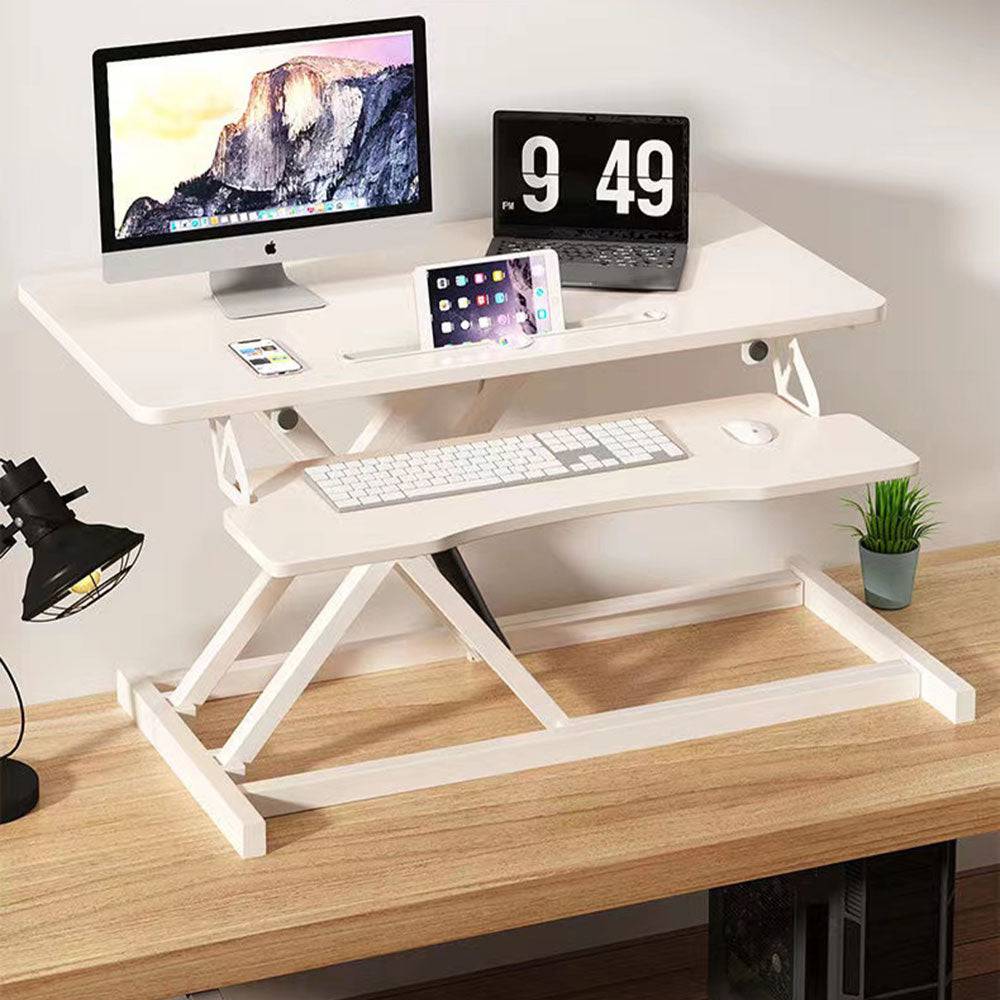 COOLBABY Standing Desk Converter-32-inch Height Adjustable,Removable Desk Workbench,Hydraulic Spring Assist - COOL BABY