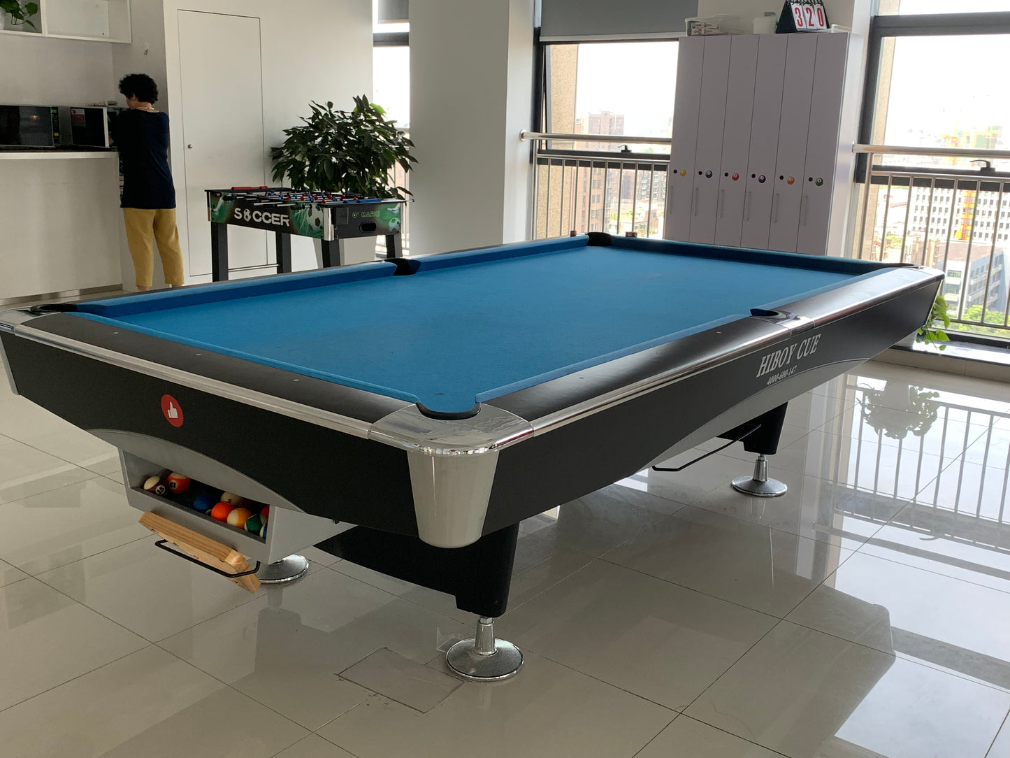 COOLBABY Indoor Luxury Pool Dining Billiards Table 9ft Slate Club Pool Tables Professional Snooker & Billiard Table - COOLBABY