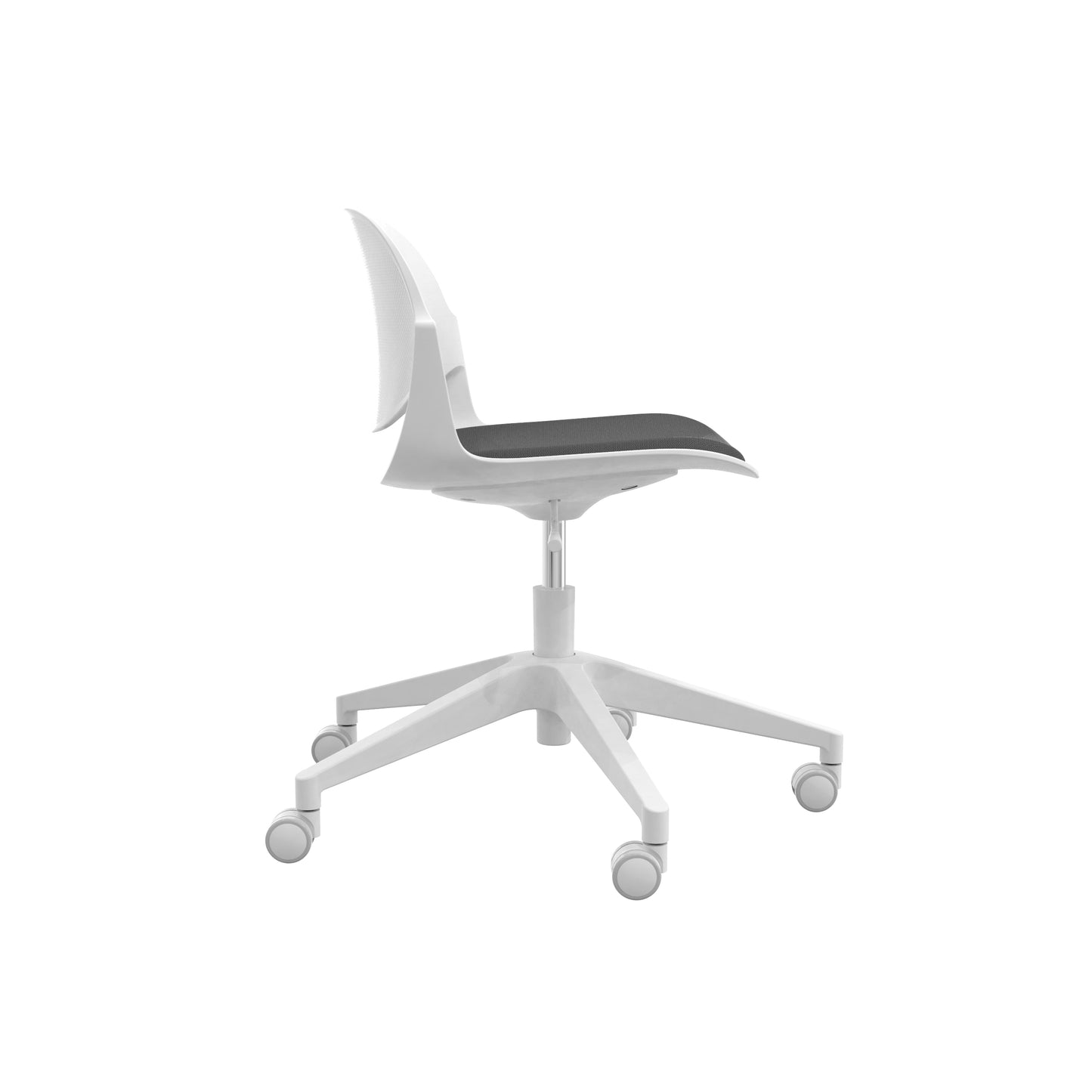 Minimalist Modern Office Chair, Visitor Chair - White frame