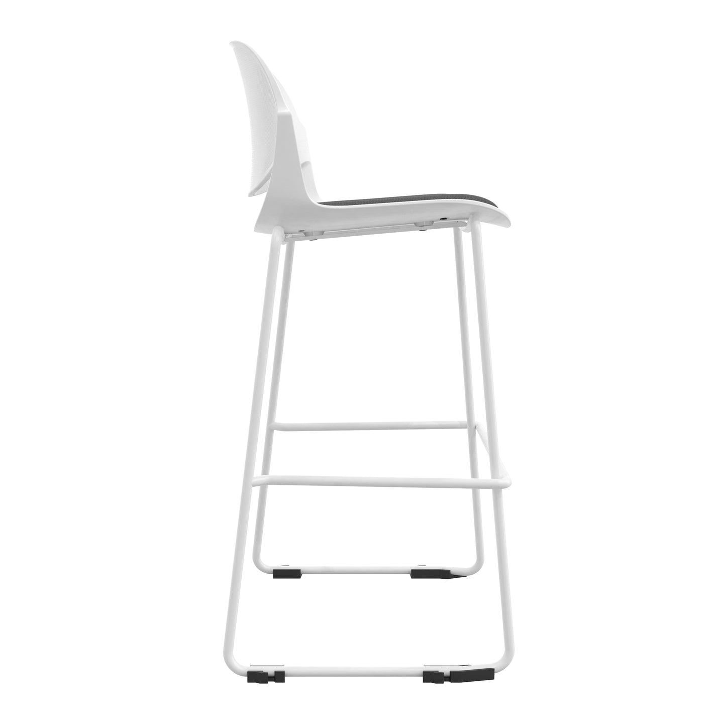 Minimalist Modern Office Chair, Visitor Chair - White frame