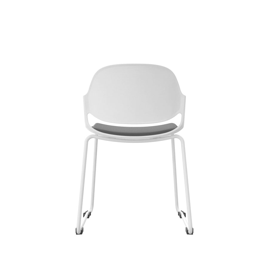 Minimalist Modern Office Chair, Visitor Chair - White frame