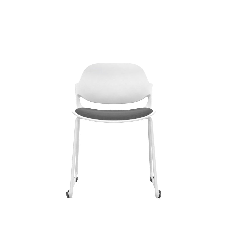 Minimalist Modern Office Chair, Visitor Chair - White frame