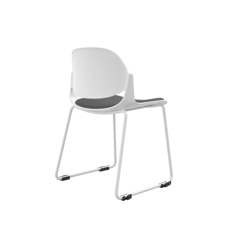 Minimalist Modern Office Chair, Visitor Chair - White frame