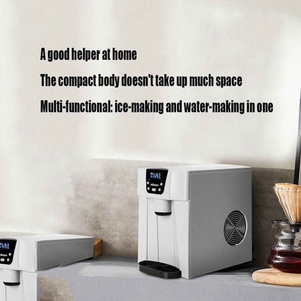 Ice Maker Machine 3 In 1 Counter Round Ice, 15kg/24H, 2L Water Tank, for Home, Office & Hotel, Silver