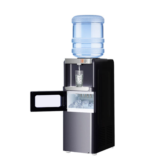 Water Dispenser with Built-In Ice Maker, Hot and Cold, 20KG Daily Output, Bullet-Shaped Ice, 290x300x836mm