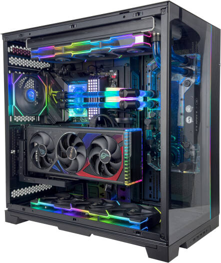 Extreme Custom Water Cooling Gaming PC: AMD Ryzen 9 7950X3D, NVIDIA RTX 4090, 128GB RAM - COOLBABY