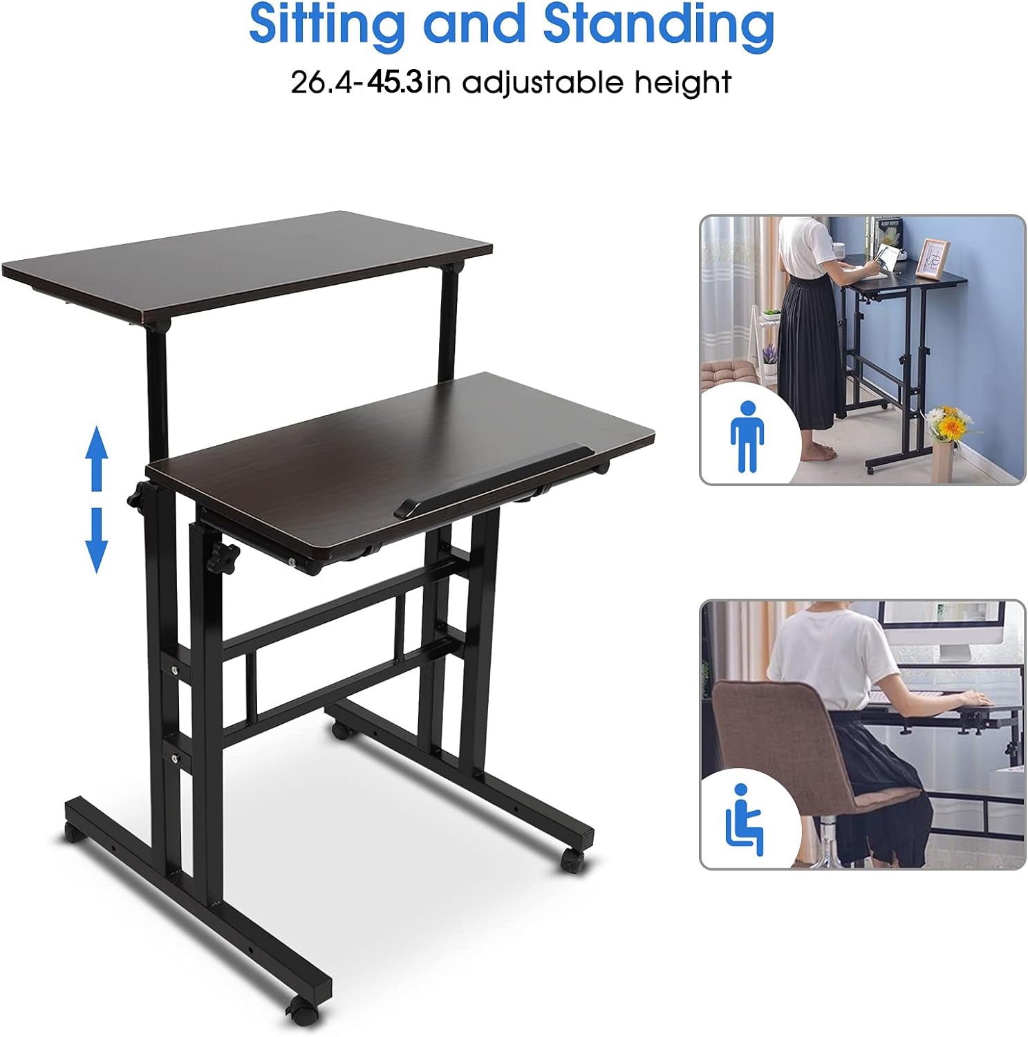 Sit stand deals desk with treadmill