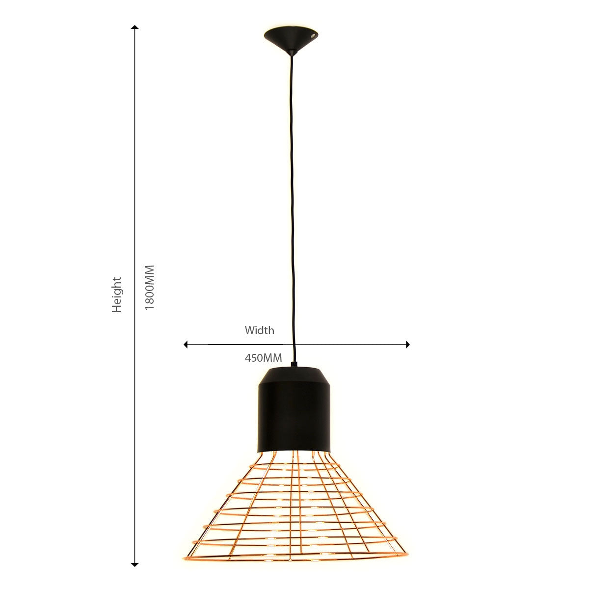 LED Pendant Light 7Watts - Rose Gold