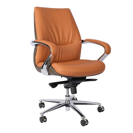 COOLBABY High-Back Ergonomic Office Chair 2302-B with Adjustable Height, Premium PU Leather & Padded Armrests - COOLBABY