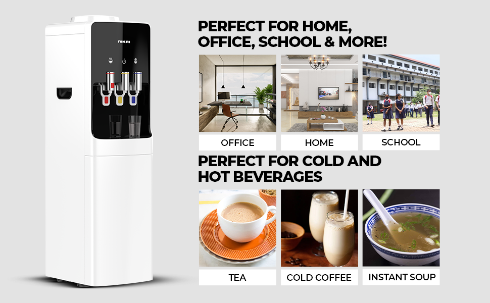 Top Loading Water Dispenser – 3 Tap, 16L Fridge, Stainless Steel, Low Noise - COOLBABY