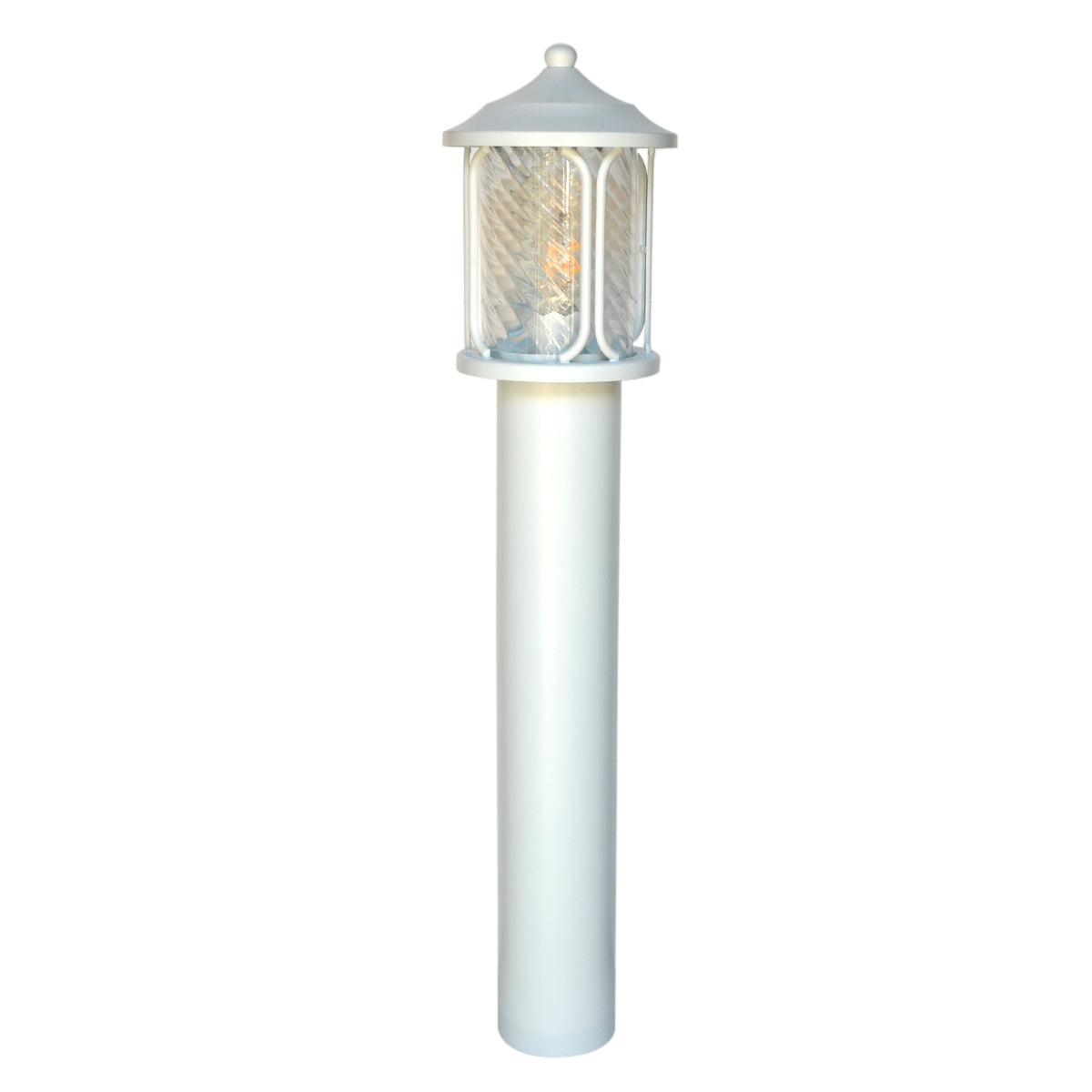 Bollard Light Water Glass Diffuser - White (Height 82cm)