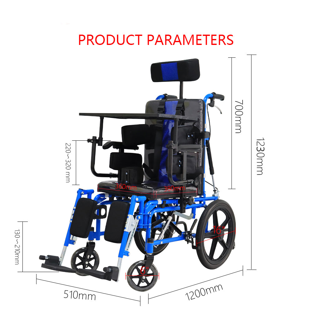 Cerebral Palsy Wheelchair for Children - Foldable Cerebral Palsy Wheelchair Pediatric Wheelchair - COOLBABY