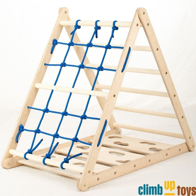 Triangle 3-in-1 Climbing Set Clouds, Net, Bars