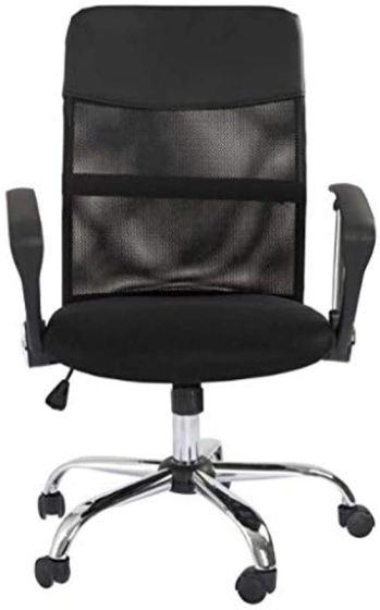 Low Back Mesh Office Chair with Adjustable Height Without Draft Kit - Black - COOLBABY