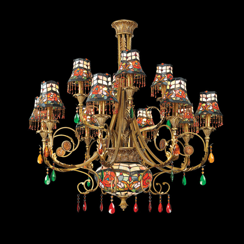 Luxury Vintage Chandelier 220-240V - Brass E14