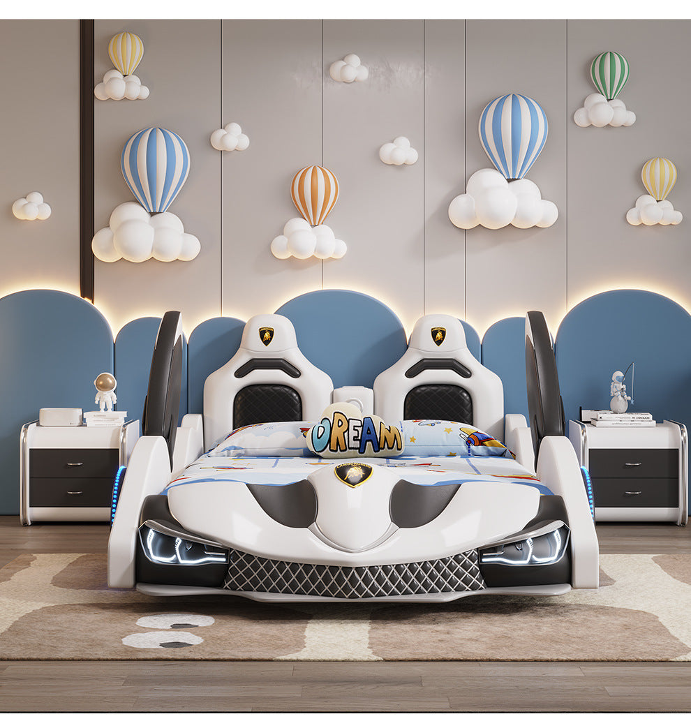 COOLBABY ZLJ1135 Children's Bed Boys Bed Car Style Single Bed