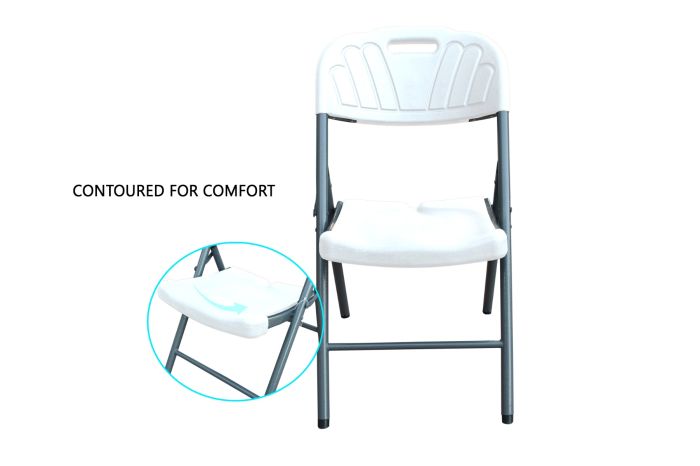 Plastic Folding Chair for Modern Office, Meeting Room, Home, Living Room - COOLBABY