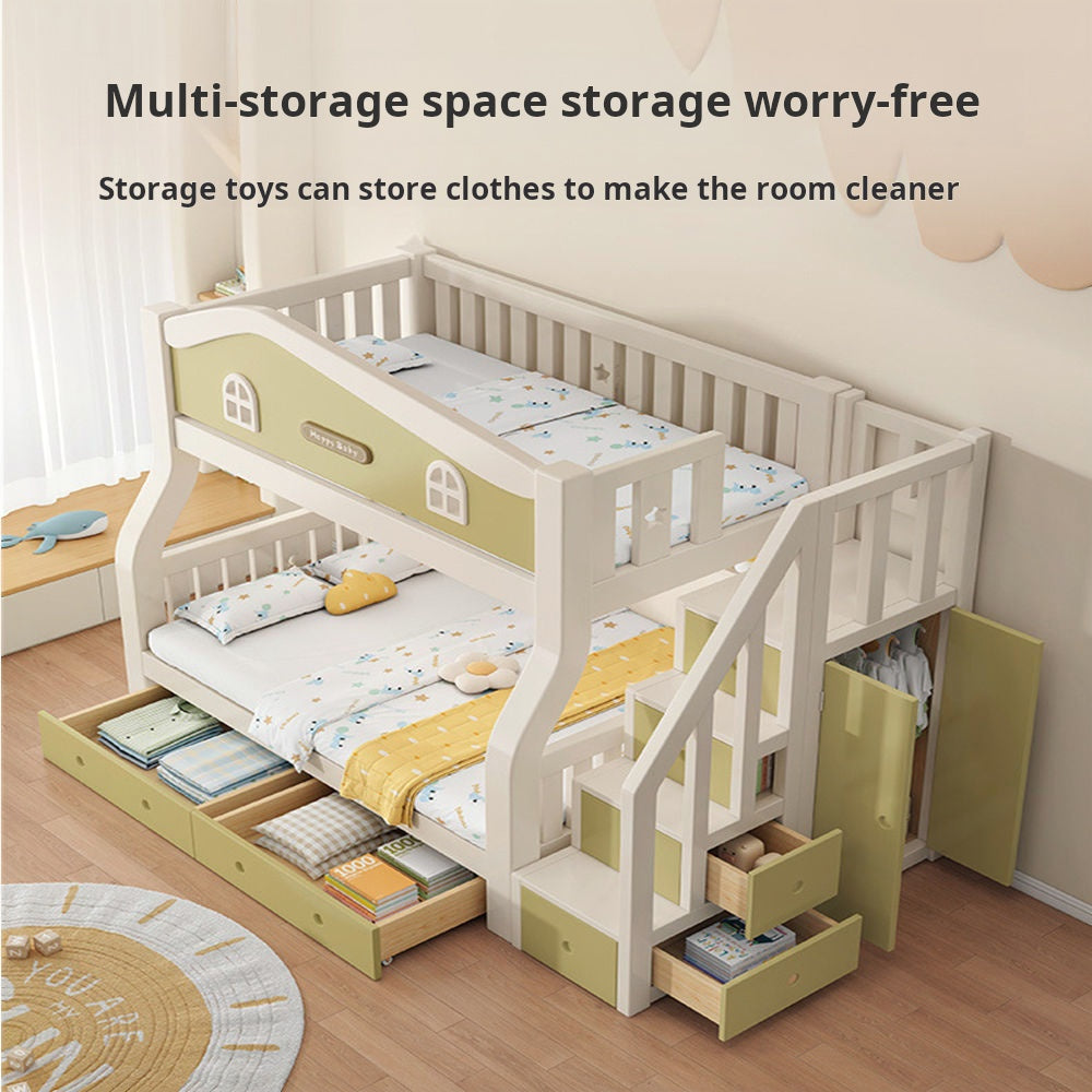 COOLBABY ZLJ1118 Multifunctional Modular Bed With Stairs And Double Drawers - COOLBABY