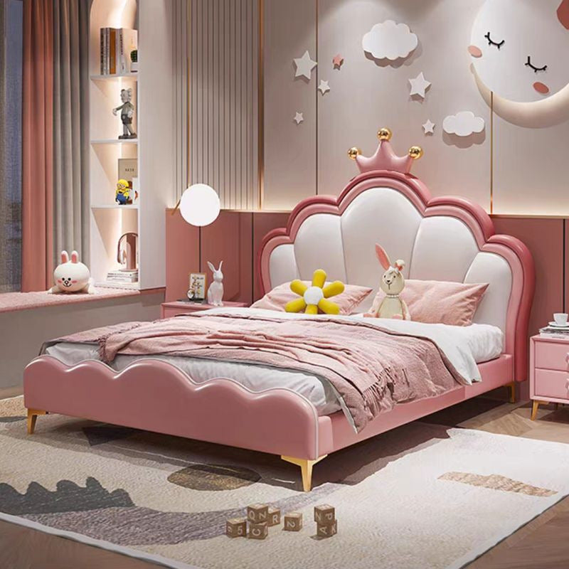 COOLBABY ZLJ1123 Children's Bed Girls Princess Bed Cartoon Crown Bed - COOLBABY