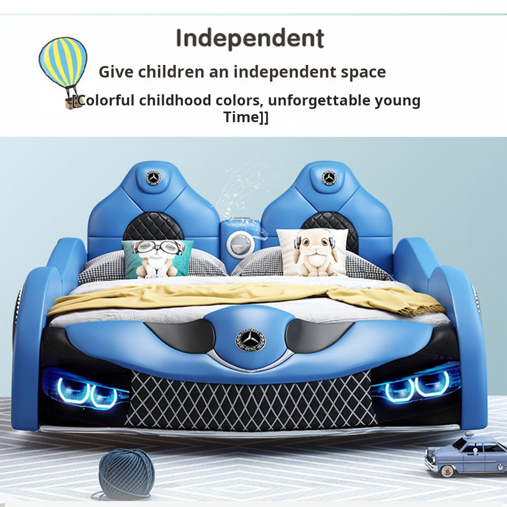 COOLBABY ZLJ1126 Children's Bed Boys Bed Car Style Single Bed - COOLBABY