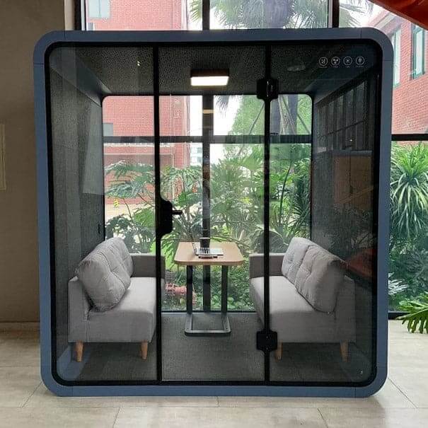 Quartet Silence Booth, 4 Person Silence Pod, Office Soundproof Booth - COOLBABY