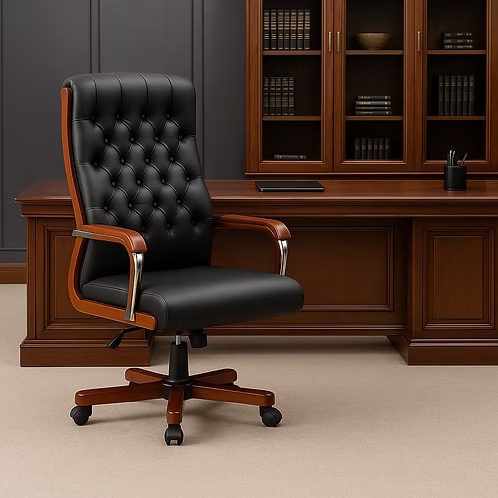 Ergonomic Office Chair with Adjustable Height, Anti-Shock Mechanism & SGS BIFMA Gas Lift