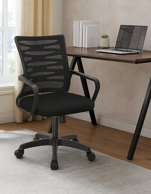 Ergonomic Mesh Office Chair with High-Density Foam Seat | Fixed Armrest Chair