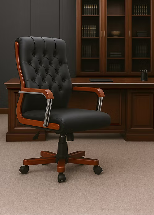 Ergonomic Office Chair with Anti-Shock Tilt, Adjustable Height & SGS BIFMA Certified Gas Lift