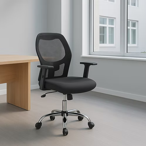 Ergonomic Mesh Office Chair with Lumbar Support, High-Density Foam Seat & Adjustable Height