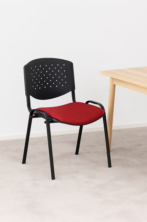 Conference Chair with Premium Synthetic Leather or Fabric Upholstery