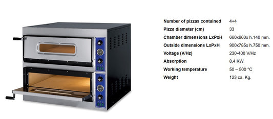 COOLBABY High-Performance Electric Pizza Oven BSD-202S - Dual Baking Chambers