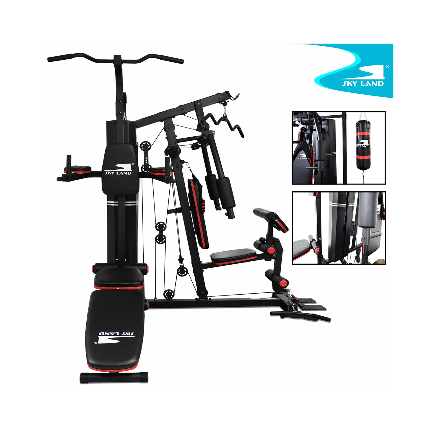 3 Station Multifunctional Home Gym GM-8138 SKY LAND - COOLBABY