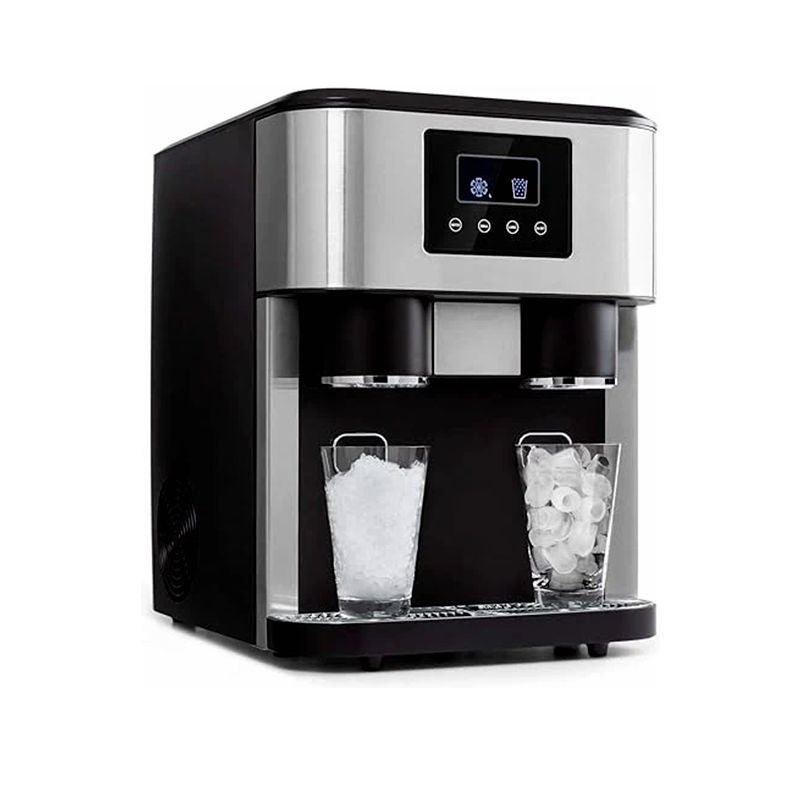 Ice Maker, 3-in-1: Ice Cubes, Crushed Ice, Cold Water, 15-18kg/24h, LCD Display, 1.8L Tank - COOLBABY