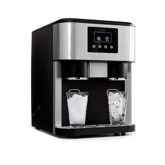 Ice Maker, 3-in-1: Ice Cubes, Crushed Ice, Cold Water, 15-18kg/24h, LCD Display, 1.8L Tank