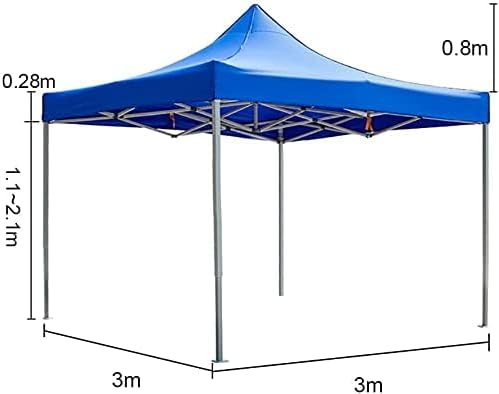 Gazebo 3x3 M Portable event Canopy Tent-Pop Up Instant Shelter Sun Protection Shade for Outdoor Camping Picnics Beach Garden Sports Party-Camping Tent (Blue) - COOLBABY