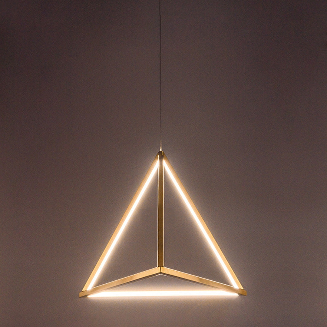 Modern Hanging Light Futuristic LED Geometric - Gold