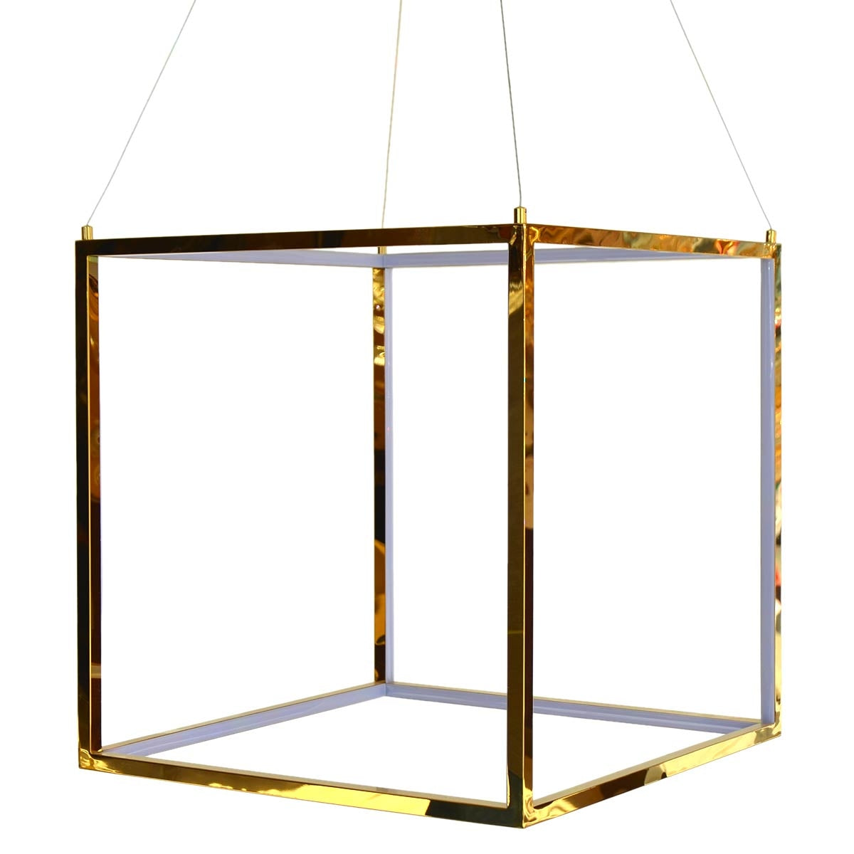 Modern Hanging Light Futuristic LED Geometric - Gold