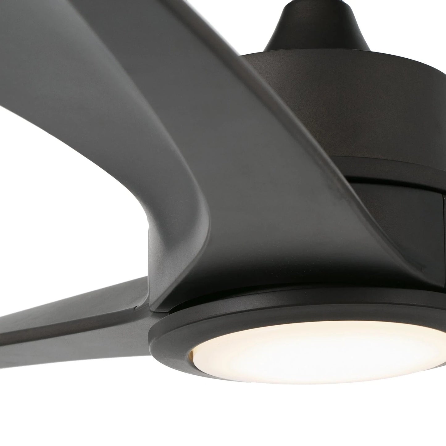 Dark Brown Ceiling Fan Ø152cm Light Integrated And Remote Control Included