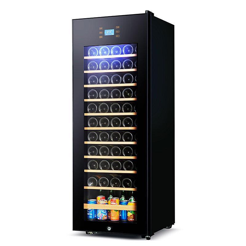 Wine Cabinet,Intelligent Constant-Temperature Tea, Beverage and Dry Doods Refrigerated Glass Display Cabinet