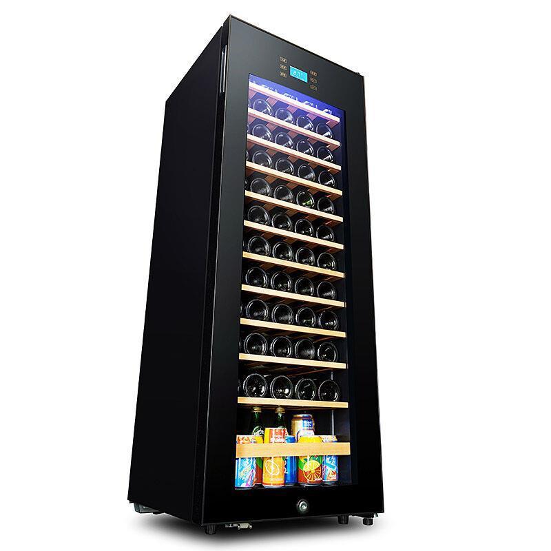 Wine Cabinet,Intelligent Constant-Temperature Tea, Beverage and Dry Doods Refrigerated Glass Display Cabinet