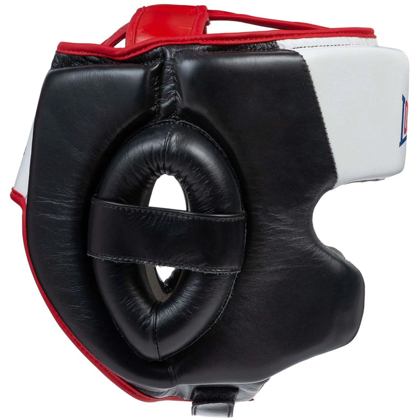 COOLBABY Lonsdale Padbury Leather Head Guard - Ultimate Boxing Protection in Black/White/Red - COOLBABY