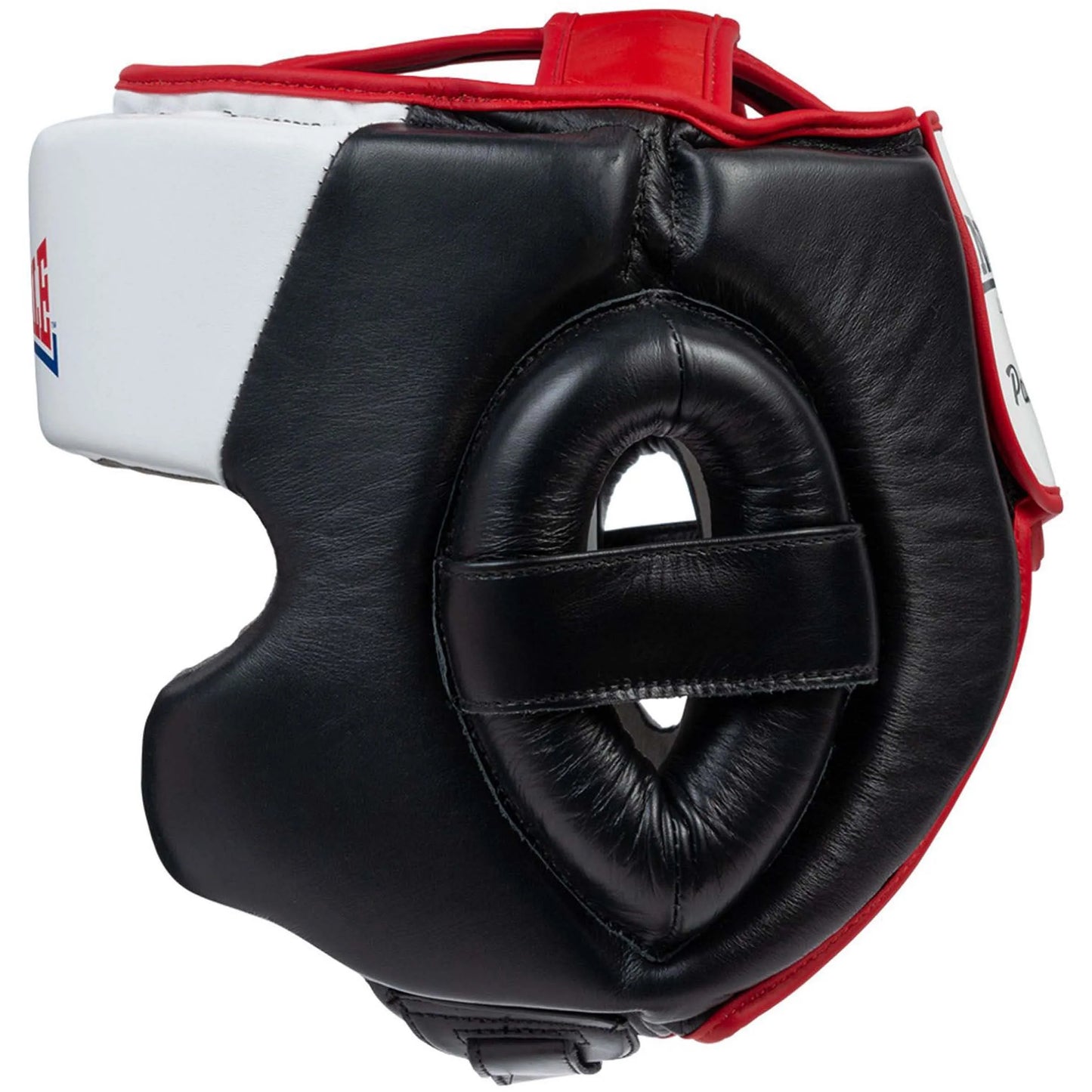 COOLBABY Lonsdale Padbury Leather Head Guard - Ultimate Boxing Protection in Black/White/Red - COOLBABY