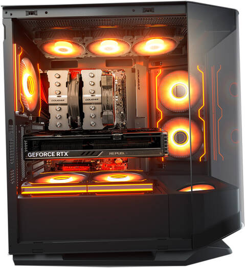 Infinite Craft Gaming PC: AMD Ryzen 9 7900X3D, NVIDIA RTX 4080 SUPER, 48GB DDR5 RAM, 1TB Gen 4 SSD, 1000W 80 PLUS Gold PSU, 360mm Liquid Cooler, Wi-Fi + BT - COOLBABY