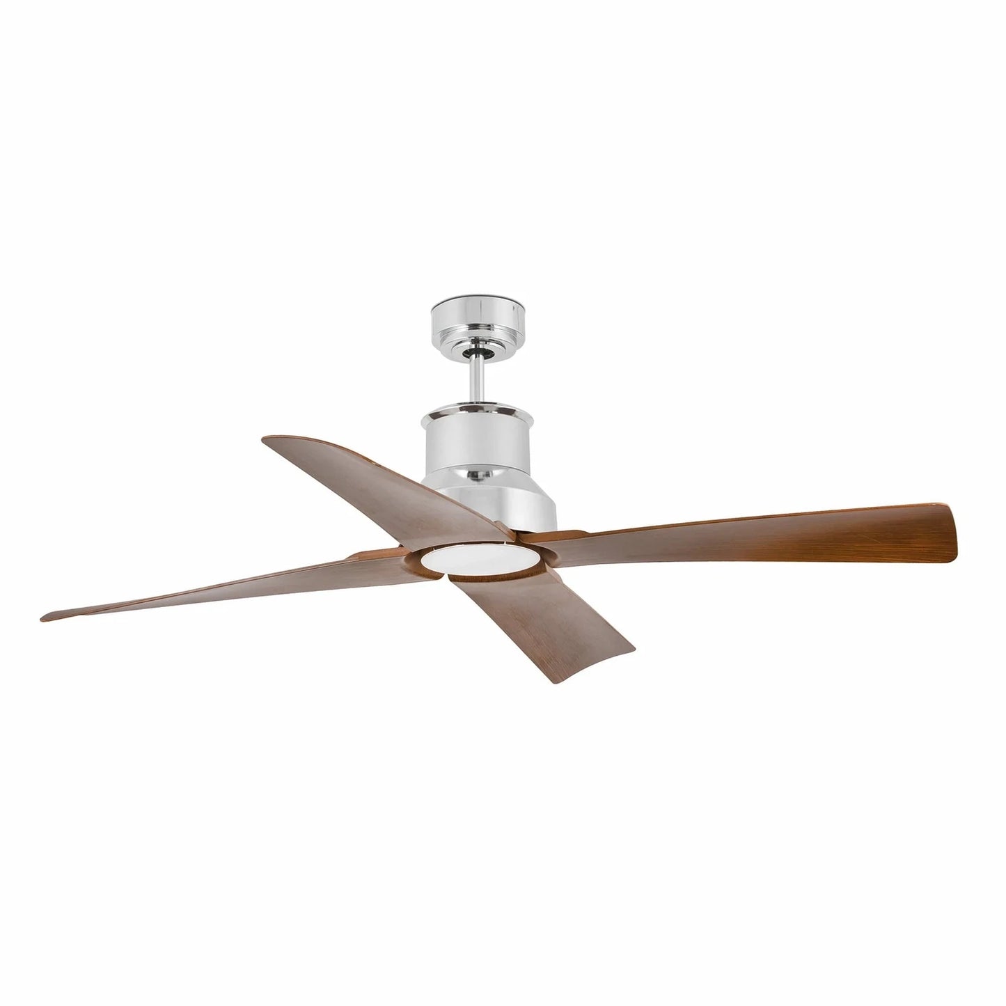 Fan Ø 127CM Ceiling Fan Chrome/Brown With Remote Control Included